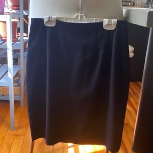 Black A-line skirt 100% wool